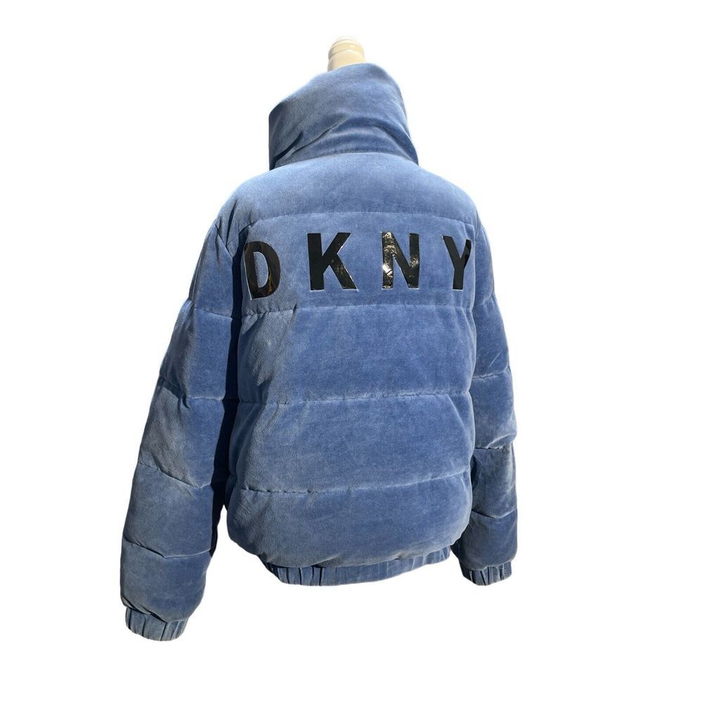 DKNY Sport Velour Puffer Jacket DEEP‎ Ocean Women's M